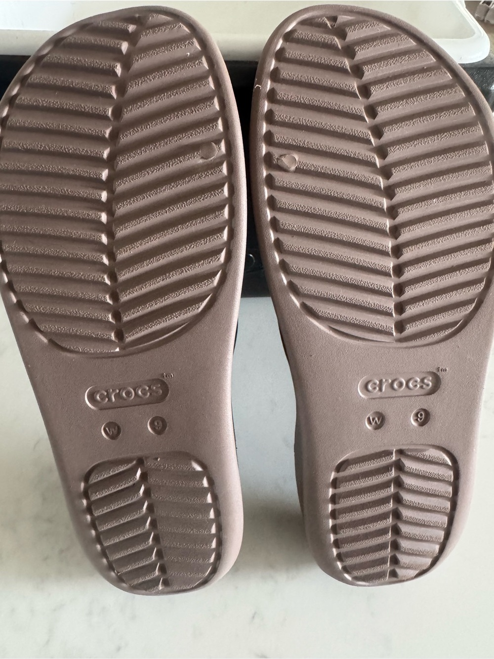 CROCS Women's Triple-Strap Slide Sandal - Mauve - Picture 3 of 3